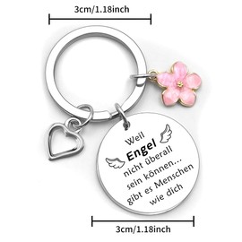 Mother's Day Gift Christmas Gifts New Year Gifts Easter Gifts Women's Day Thank You Gifts Keyring for Mum Nurse Dentist Emergency Paramedic Doctor Girlfriend Educator, silver