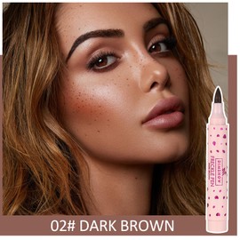 Erinde Freckle Pen Set, Dark Brown Freckles Kit, Natural Lifelike Freckle Makeup Pen, Magic Face Freckle Soft Dot Pen, Quick Dry, Waterproof #2 Pack