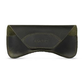 LONDO Genuine Leather Case for Eyeglass, Sunglasses, Goggles and Spectacles with Magnetic Closure