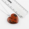 YASHEE Natural Mahogany Obsidian Heart Shape Crystals Pendant Necklace, Chakra