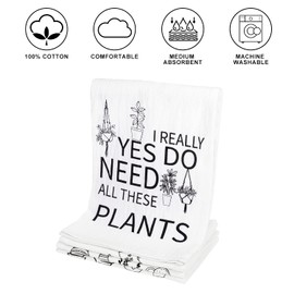 Vastsea Plant Lover Gifts for Women-I Wet My Plants Funny Kitchen Towels,Crazy Plant Lady Gifts,Plant Stuff Succulent Gifts,Plant Gifts for Plant Lovers Gardening Gifts,Funny Flour Sack Dish Towels