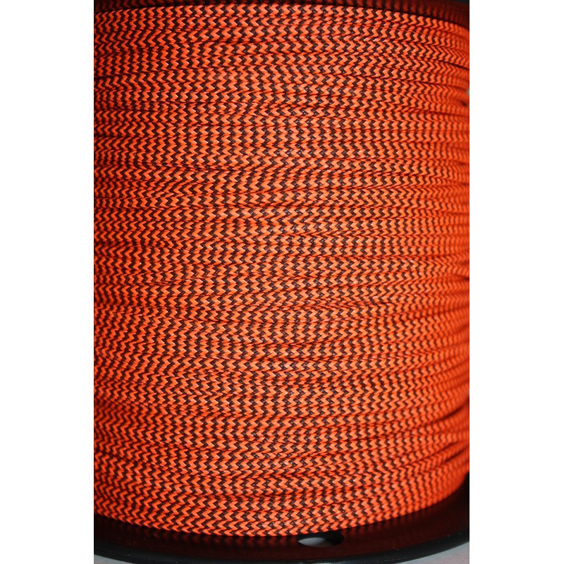60X Custom Strings Flo Orange & Black Speckled BCY #24