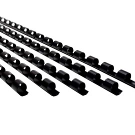 RAYSOONER CR8 Black Binding Ring, Multi Size, Hole Diameter: 0.3 inches (8 mm), A4 Size, 1 Box=100 Pieces, Black, 21 Holes