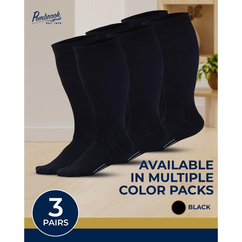 Pembrook Compression Socks for Men - 3 Pack | Graduated