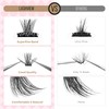 LASHVIEW Lash-Extension-Clusters 168pcs D Curl Lash Clusters Natural Look Cluster