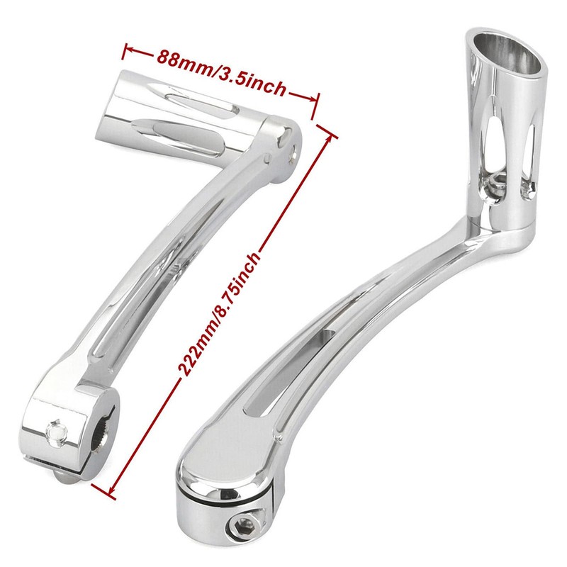 CNC Chrome Front and Rear Heel Toe Gear Shift Lever