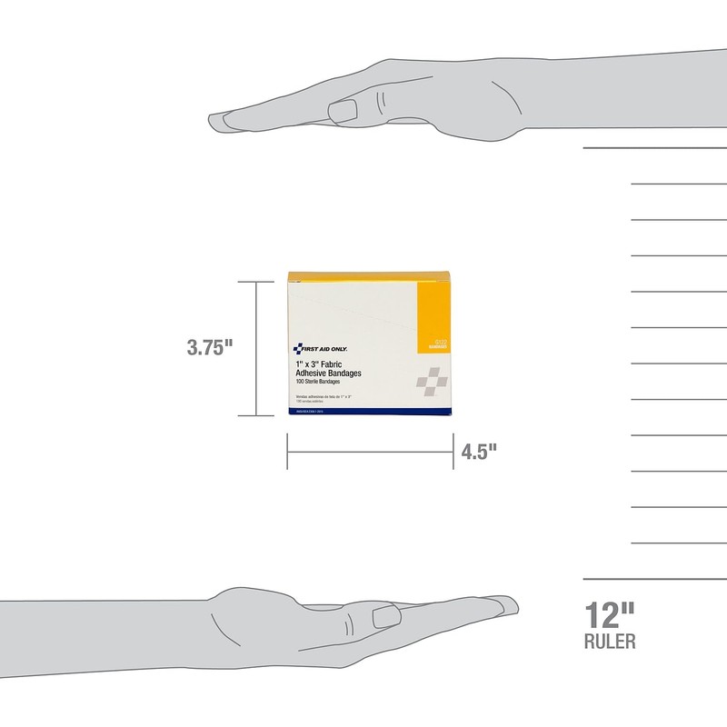 First Aid Only G122 1 x 3 Inch Fabric Bandages,
