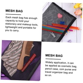 DOITOOL 10 Bolsas de Malla para Maquillaje, Bolsa de Viaje Portátil con Cremallera, Bolsa para Cosméticos, Estuche para Lápices, Para Cosmético, Organizador de Lápices, Accesorios de Viaje
