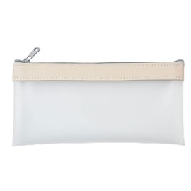 1 Piece Pencil Case Transparent Frosted Pencil Case 18.5 cm TPU Waterproof Zip Pencil Storage for School Home Office