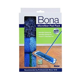 Bona Multi-Surface Floor Microfiber Cleaning Pads, 3 Count