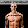Realistic Temporary Tattoos, 60 Sheets Letters Temporary Tattoos- 5 Assorted