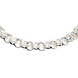 4mm sterling silver 925 Italian Garibaldi chain necklace bracelet anklet with lobster claw clasp - inch 16"/40cm