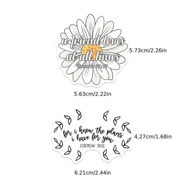 Bible Verse Sticker, 50pcs/set Creative Bible Verse Stickers, DIY Decorative