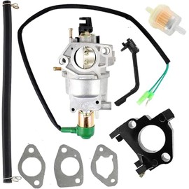 Carburetor for Harbor Freight Predator 420CC Portable Generator 69671 68530 68525 69672 69674 68529 68526 13HP 14HP 15HP 16HP RATO R420-III 7000 8750 Watt Carb with Fuel Filter Line Gaskets
