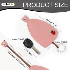 AfitLulu 8 PCS Car Key Case PU Leather Key Bag for Women and Men, Creative Pull Out Style Key Sleeve for House Keys, Car Key, Portable Car Key Holder Fashionable Key Pouch for Handbags (Style 7)