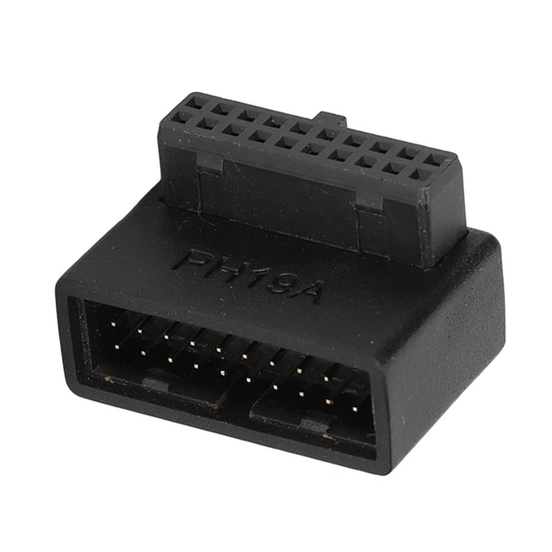 Plyisty USB 3.0 19/20 Pin Adapter Socket 90 Degree Adapter