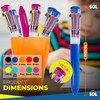 6pk SOL 10 in 1 Multi Coloured Pens All In