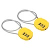 PATIKIL Small Combination Lock 11.8 Inch, 2 Pack 3 Digit