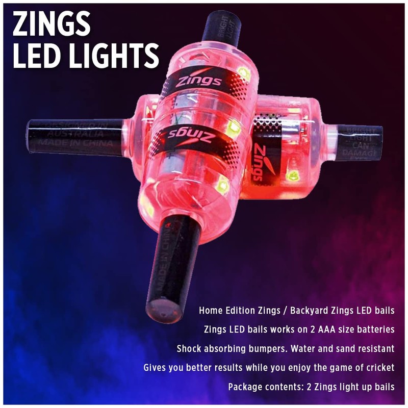 Omtex Zings Light Up Bails - Flashing Led Cricket Bails/Electronic