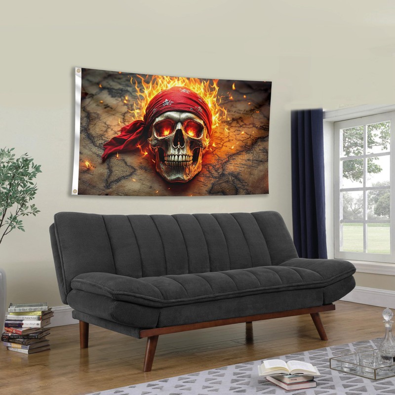 Pirate Flag 90 x 150 cm with Eyelets - Large