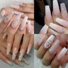 LoveOurHome 100PC Coffin Press-on Nails Nude Medium Acrylic Tips, Ballerina