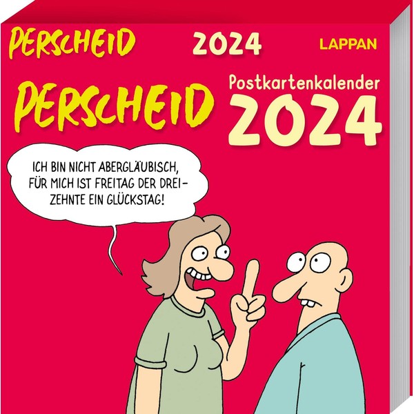 Perscheid Postkartenkalender 2024: Wochenkalender mit Perscheid-Cartoons – zum Aufhängen, Hinstellen