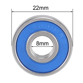 TOP-VIGOR 2Pcs S608-2RS Deep Groove Ball Bearings, Z2 8mm x 22mm x 7mm Double Sealed Industrial Bearings, 440C Stainless Steel Skateboard Bearings for Electrical Instrument Equipment