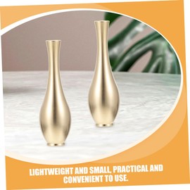 Ciieeo Mini Copper Vase Set Decorative Brass Flower Arrangement Holders Small Antique Metal Vases for Home Decor and Incense Sticks for Living Room and Zen Spaces