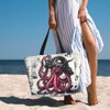THE PIRATE KING Funny Pirate Octopus Beach Tote Pool Bag