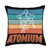 Atomium Science Atomic nucleus Physic Atom Physicist Throw Pillow