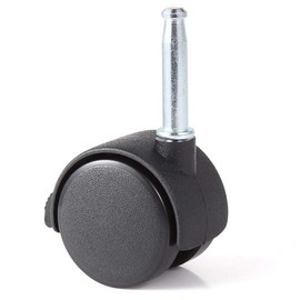 Skelang 8 Pcs 40mm Rod Swivel Castors Double Caster with Brake Nylon Roller for Wooden Cabinets and Small Carts, Load Capacity 15kg per Roll