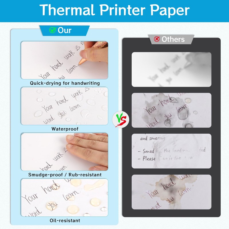 100 Sheets Thermal Printer Paper 8.5 x 11 Inch US