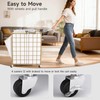 DXIGUSO Laundry Basket with Wheels, Heavy Duty Laundry Sorter 2