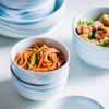 Yundu 28 Ounce Blue Marble Porcelain Bowls Ice Cream, Dessert,
