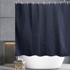 YISURE Black Short Shower Curtain for Walkin Tub, Polyester Fabric