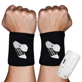 Kettlebell Wrist Guards, Shock Absorbing Wrist Band Protection with Plastic Support, Soft Sweat Absorbent Material Sleeve Athletics Sweatband, Workout Strength Training Weightlifting (1 Pair)