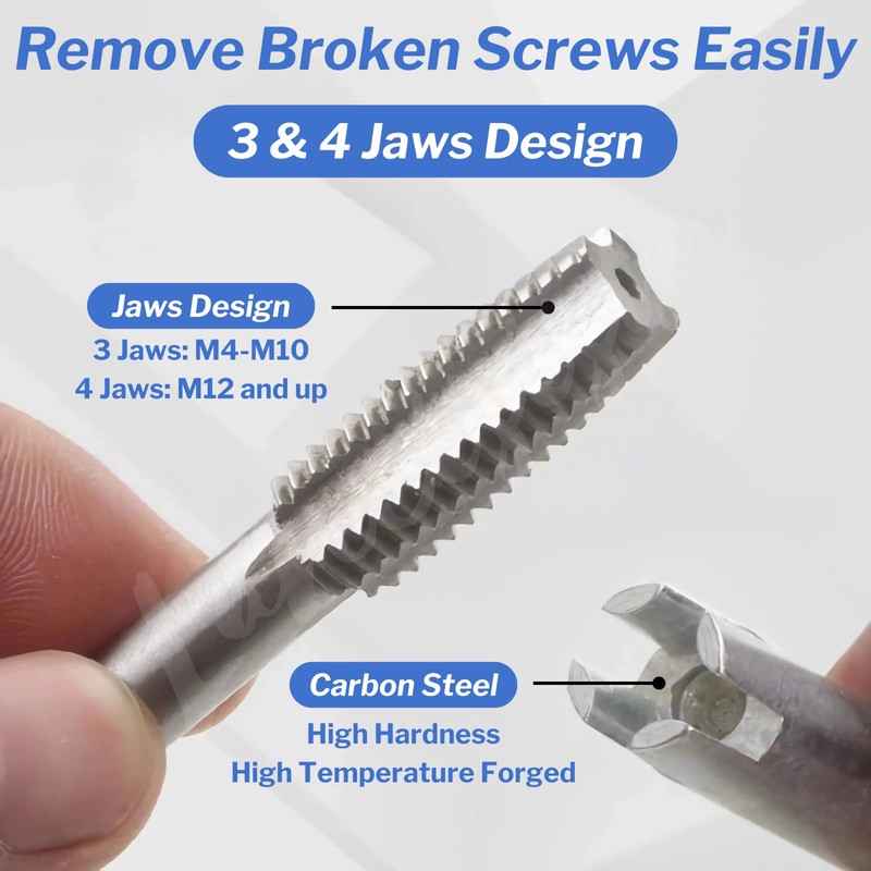 Screw Tap Extractor Set of 10 Broken Head Taps Stripped
