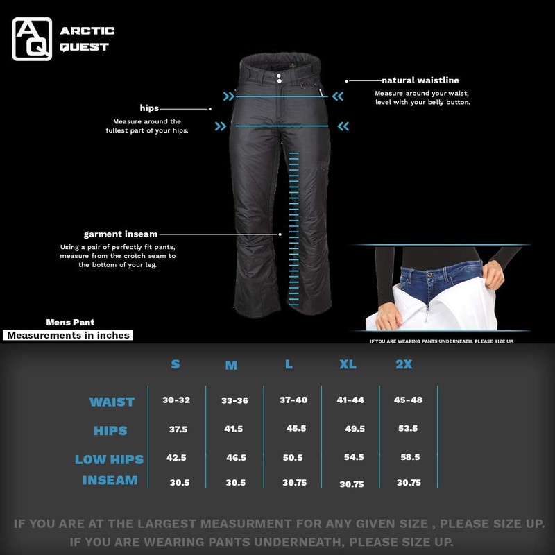 Arctic Quest Mens Snow Ski Waterproof Softshell Snowboard Pants Outdoor