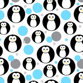 GRAPHICS & MORE Cute Penguin Black and White Premium Gift Wrap Wrapping Paper Roll