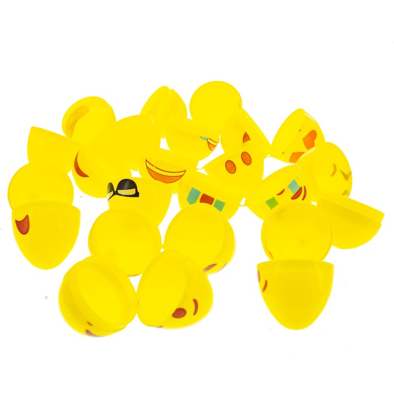 BestPysanky Set of 12 Facial Expressions Plastic Easter Eggs 2.25