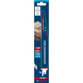 Bosch Professional 1 x Expert 'Wood with Metal Demolition' S 1167 XHM Reciprocating Saw Blade (for Wood with Tough Metal, Length 225 mm, Reciprocating Saw Accessory)