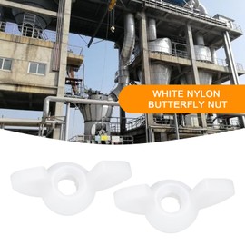YINETTECH 50Pcs Wing Nut Nylon Butterfly Nut Tighten The Fasteners for Fixed Shutters Folding Chairs Quick Clamps Furniture White(M4 M5 M6 M8 M10)