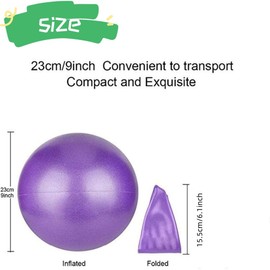Lovgrin Exercise Pilates Ball, 2 Pcs Stability Ball Yoga Barre Balls for Yoga, Home Training Ball Core Training for Therapy, Barre, Core Training