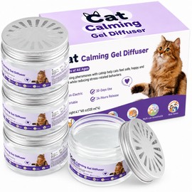 Qouinuey 4 Pack Cat Pheromone Calming Diffuser Gel Relieve Anxiety