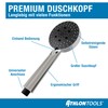 ATHLON TOOLS Shower Head Water-Saving – 5 Jet Types Shower