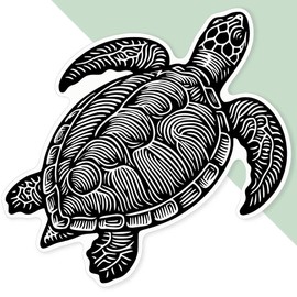 Extra Large 460mm 'Swimming Turtle' Permanent Sticker Decal for Cars/Windows/Bins/Walls (DW00116351)