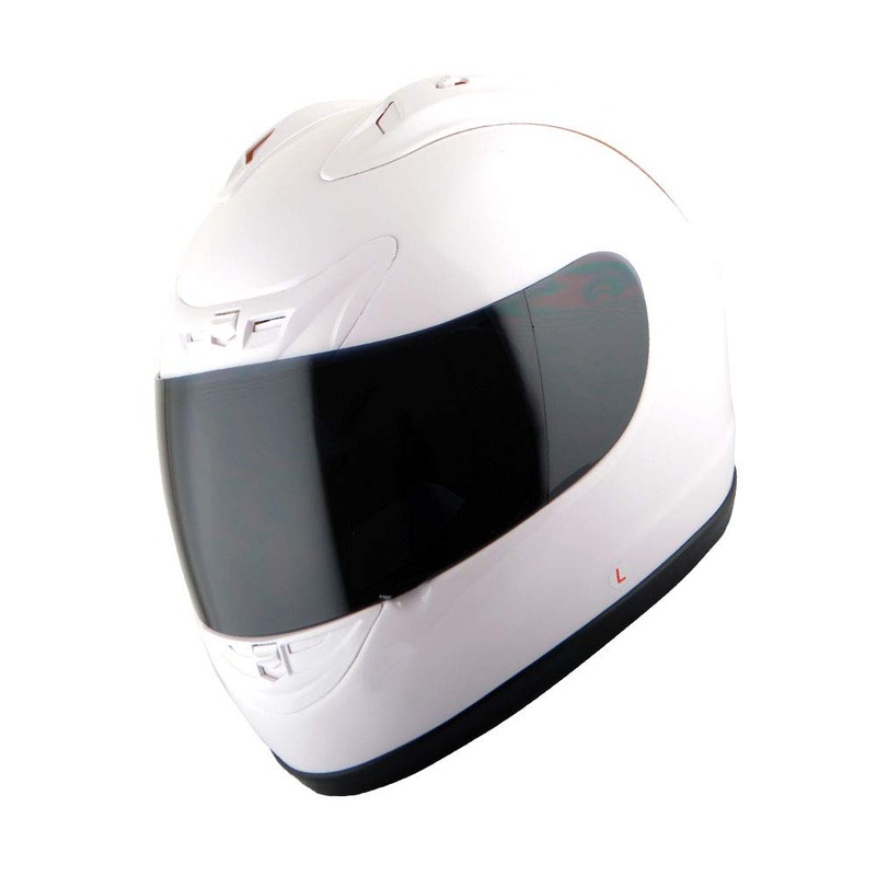 1Storm New Motorcycle Bike Full Face Helmet JH901 Glossy White