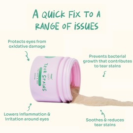 Natural Tear Stain Supplements for Dogs & Cats – Prevents Tear Stains for Dog - Tear Stains Remover - Eye Health Supplement with Lutein, Goji, Cranberry & Eyebright Extract - Eye Moisture - Dry Eyes