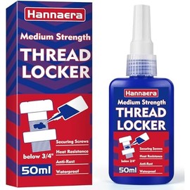 Thread Lock Blue 1.69 Fl oz/50 ml Medium Strength, Lock & Seal Nuts, Bolts, Fasteners and Metals, Blue Threadlocker Against Losening and Leakage