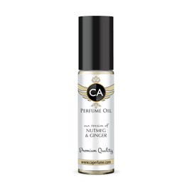 CA Perfume Impression of Jo M Nutmeg & Ginger For Women & Men Replica Fragrance Body Oil Dupes Alcohol-Free Essential Aromatherapy Sample Travel Size Concentrated Long Lasting Roll-On 0.3 Fl Oz/10ml